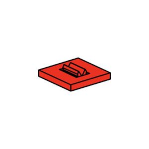 V-Bauplatte·15x15, rot (gebraucht)